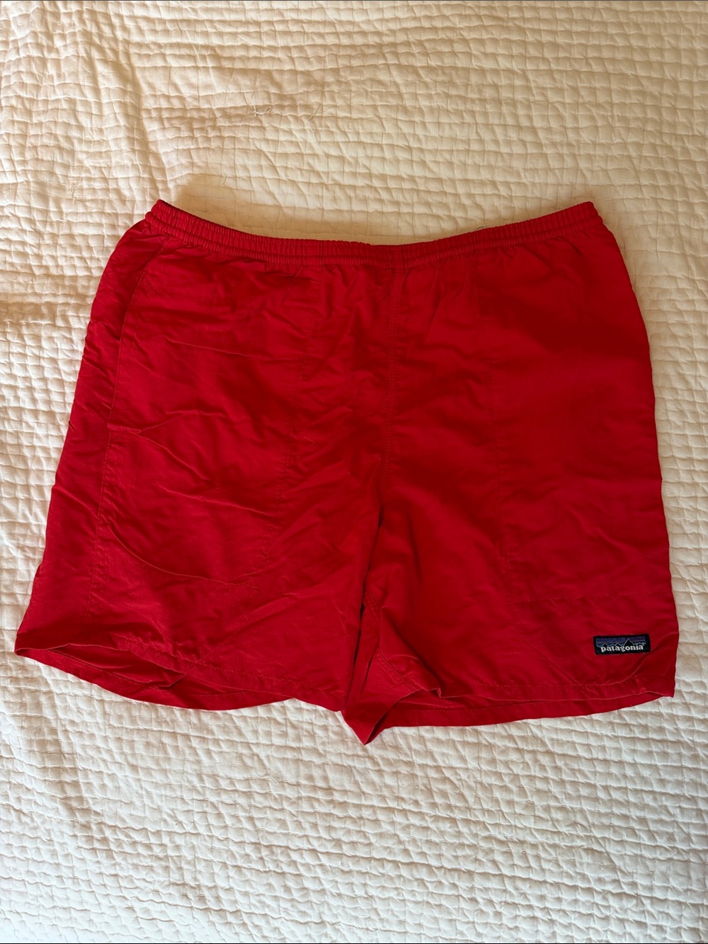 Patagonia Bright Red Men's Baggies 5” Running Shorts Bathing Suit